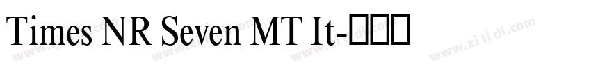 Times NR Seven MT It字体转换
